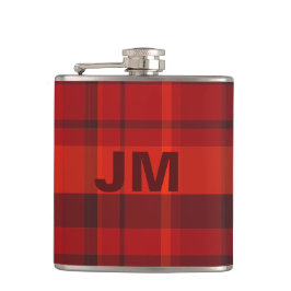 Red Tartan Play Monogram Fickplunta