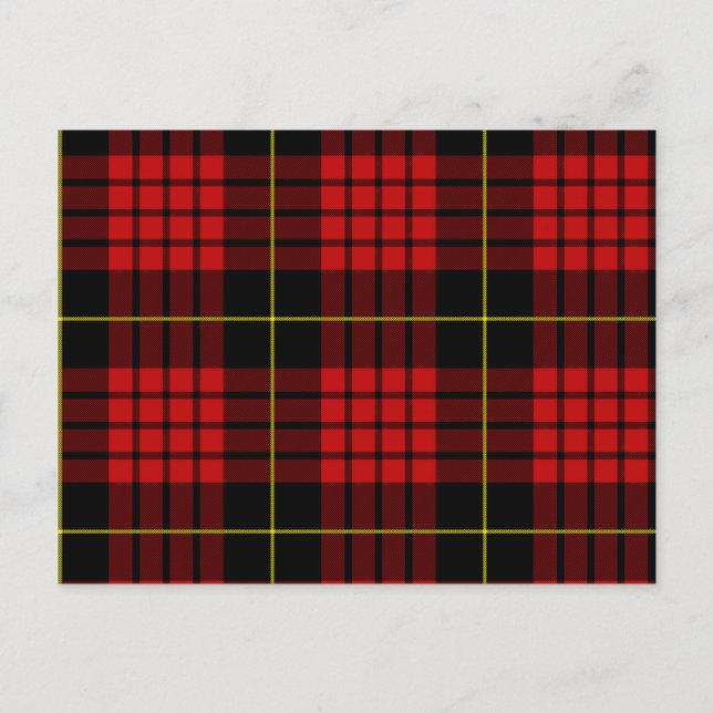 Red Tartan Postcard Vykort (Framsida)