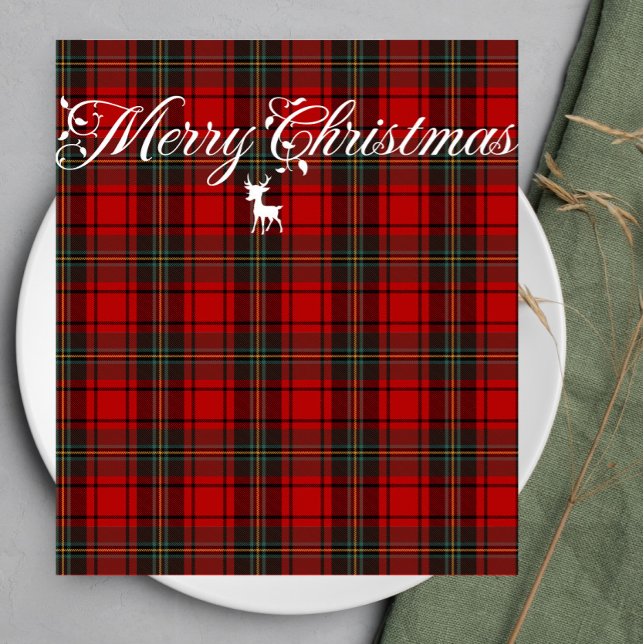 Red Tartan Scotland Seamless Play Mönster Pappersservett (Skapare uppladdad)