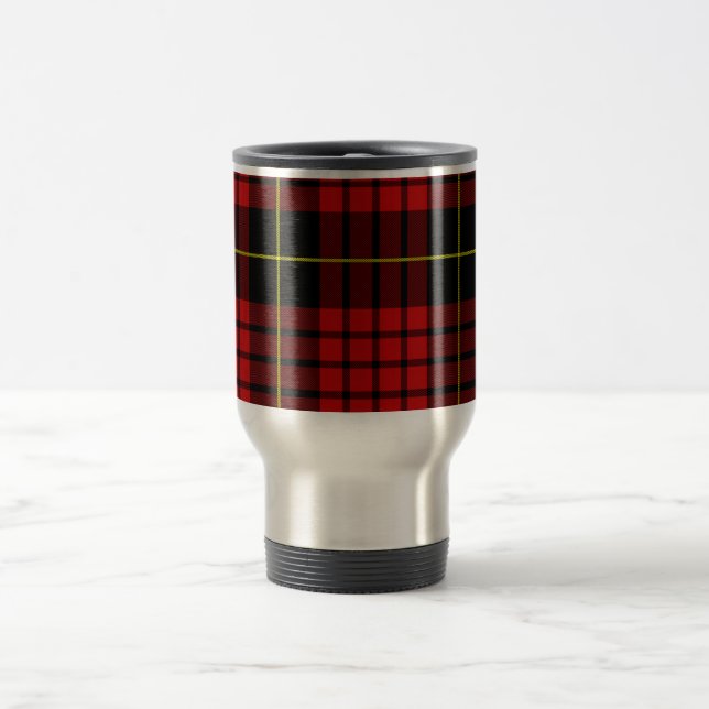 Red Tartan Travel/Commuter Mugg (Center)
