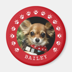 Red Tass avtryck Ram Pet Photo Magnet