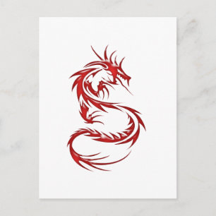 Red Tattodragon Vykort