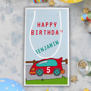 Red Tävla Car Grattis på födelsedagen
