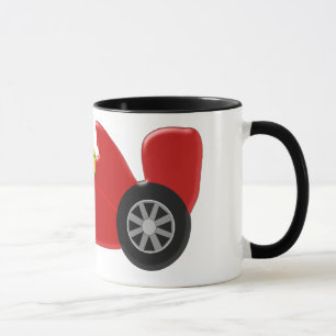 Red Tävla Car, lägg bara till Namn Mugg