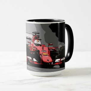 RED TÄVLING CAR - ALDRIG HISS MUGG