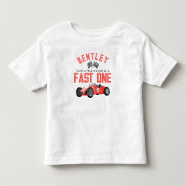 Red Tävling Car Fast 1 Birthday Boy Shirt T Shirt
