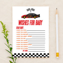 Red Tävling Önskemål for Baby Shower Game