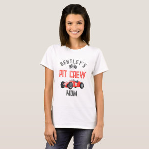Red Tävling Pit Crew Mamma Birthday Shirt T Shirt