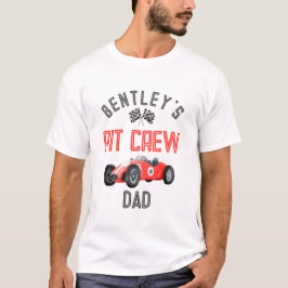 Red Tävling Pit Crew Pappa Birthday Shirt T Shirt