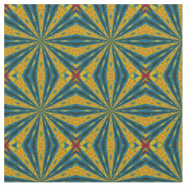 Red Teal Gult Modern Ethnic Textile Tribal Print Tyg
