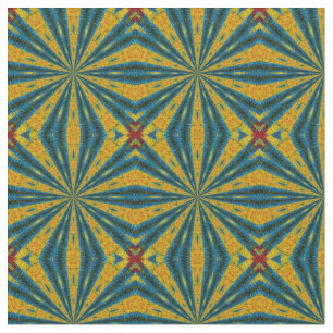 Red Teal Gult Modern Ethnic Textile Tribal Print Tyg