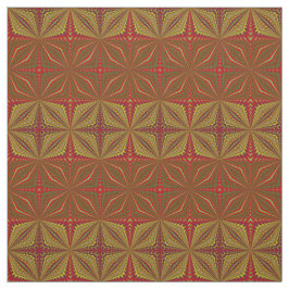 Red Teal Gult Modern Ethnic Textile Tribal Print Tyg