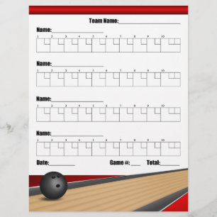 Red Team Bowling Score Lakan Reklamblad