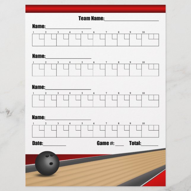 Red Team Bowling Score Lakan Reklamblad (Framsidan)
