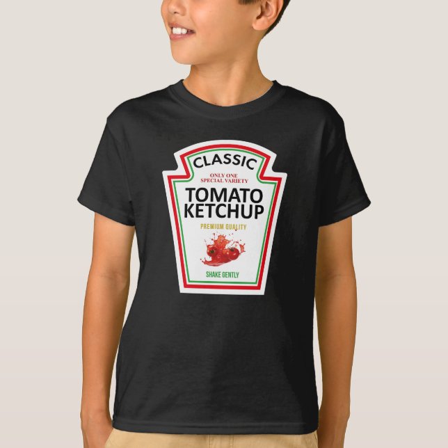 Red Team Ketchup Halloween Costume Matching Group T Shirt (Framsida)