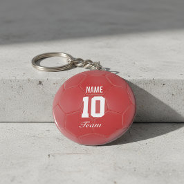 Red Team Ocer Ball Personlig Namn Nyckelring