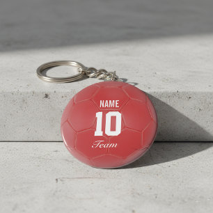 Red Team Ocer Ball Personlig Namn Nyckelring