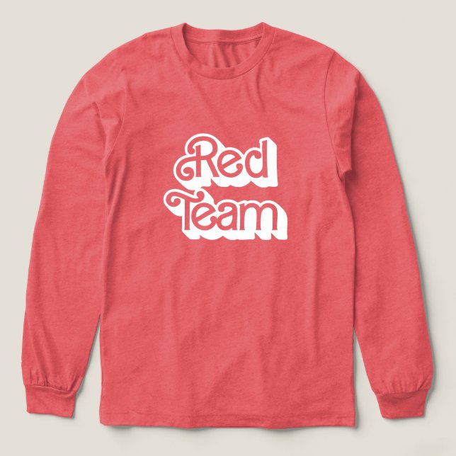 Red Team Shirt i färg Krig T (Design framsida)
