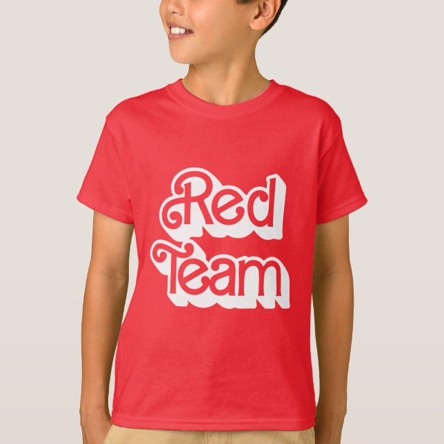 Red Team Shirt i färg Krig T (Framsida)