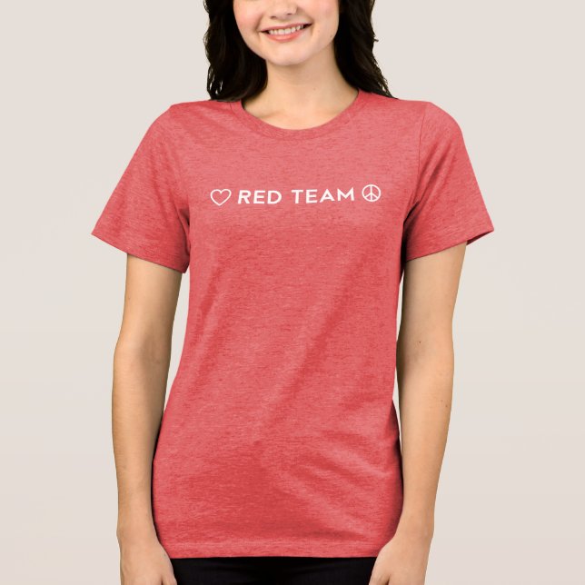 Red Team Shirt i färg Krig T Shirt (Framsida)