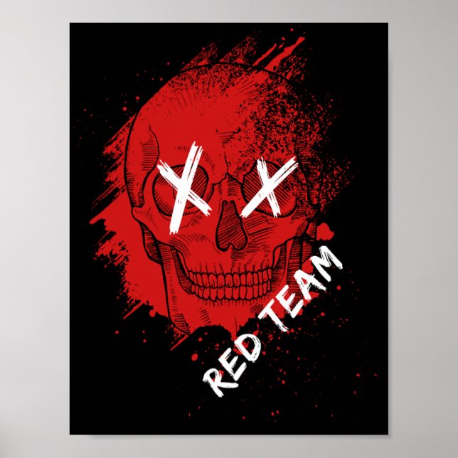 Red Team Skull Poster (Framsidan)