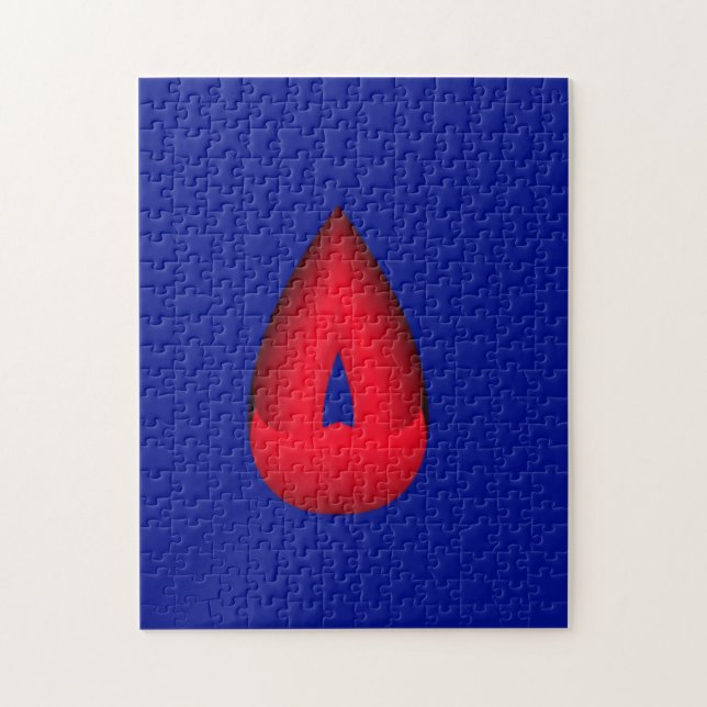 Red Tear Drop Pussel (Vertikal)