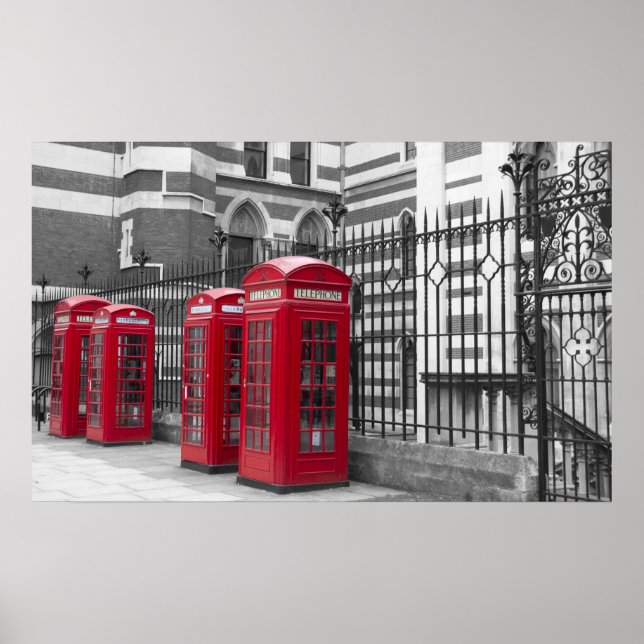 Red Telephone boxes Poster (Framsidan)