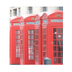 Red Telphone Booths of London Anteckningsblock