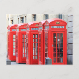 Red Telphone Booths of London Vykort