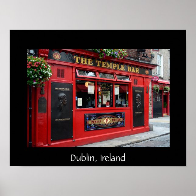 Red Temple Pub pub i Dublin poster (Framsidan)