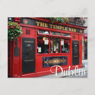 Red Temple Pub pub i Dublin-vykort Vykort