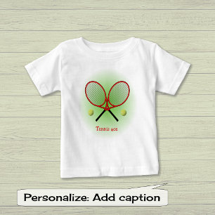 Red tennis ace add namn eller text t shirt
