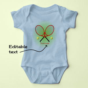 Red tennis ace add namn eller text t shirt