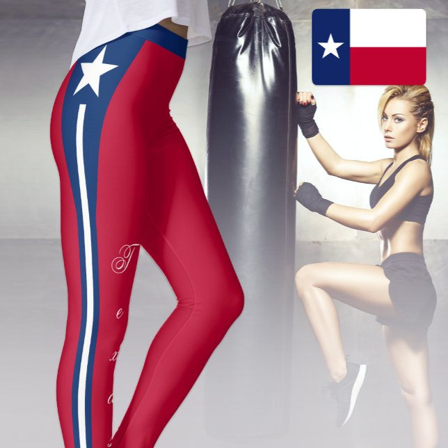 Red Texas mode leggings, Texas Flagga /sport Leggings (Skapare uppladdad)