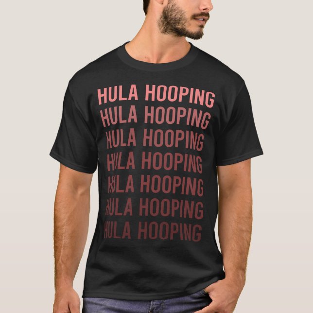 Red Text Hula Hooping T Shirt (Framsida)