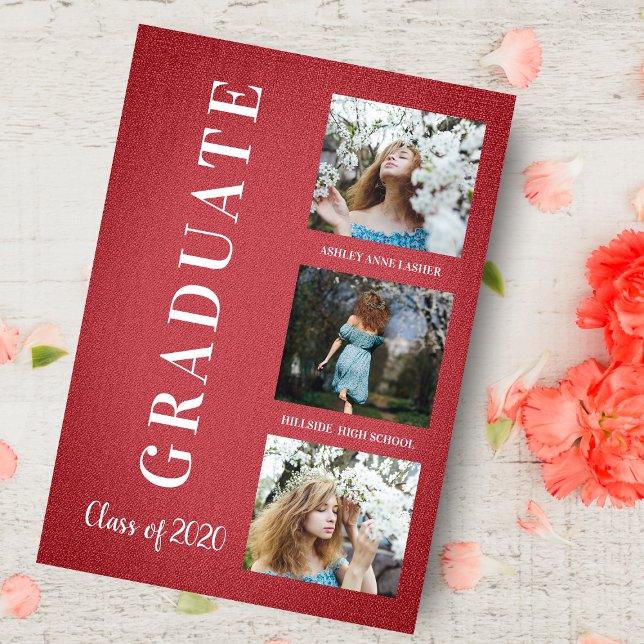 Red Textile Studenten trefoto session (Skapare uppladdad)