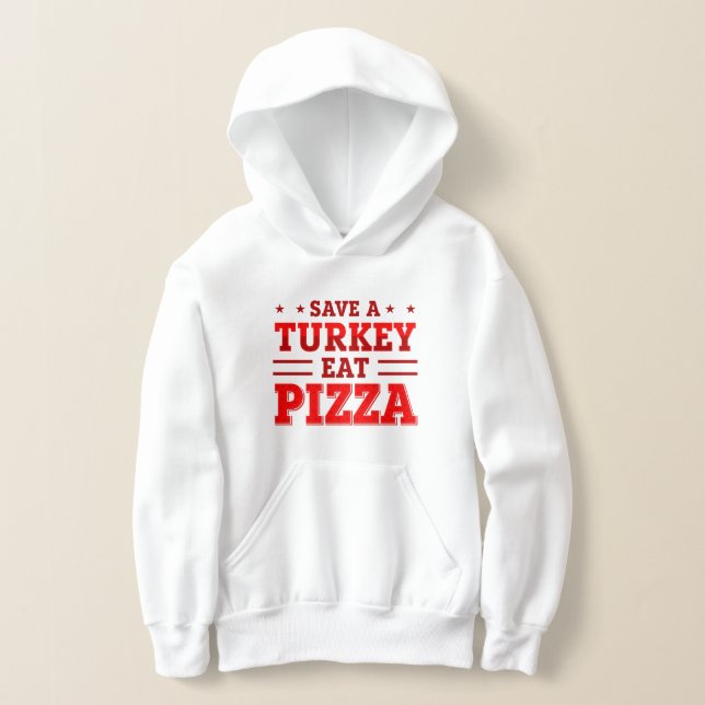 Red thanksgiving spara turkey pizza t shirt (Laydown)