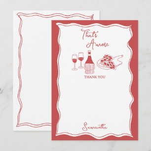 Red that's Amore Italy Pizza Vin Möhippa Tack Kort