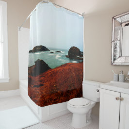 Red Thunder Sten Cove Shower Curtain