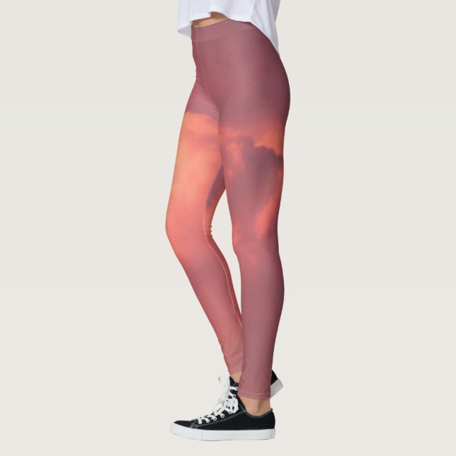 Red thunderMoln vid solnedgången Leggings (Vänster)