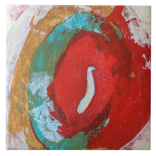 Red Tide 6 x 6 Ceramic Tile Kakelplatta (Framsidan)