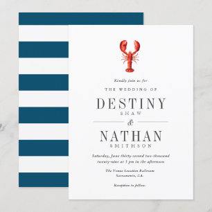 Red Tide  Berörd flotta i Bröllop  Vit Inbjudningar