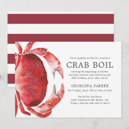 Red Tide | Crab Boil Birthday | Red Rand Inbjudningar