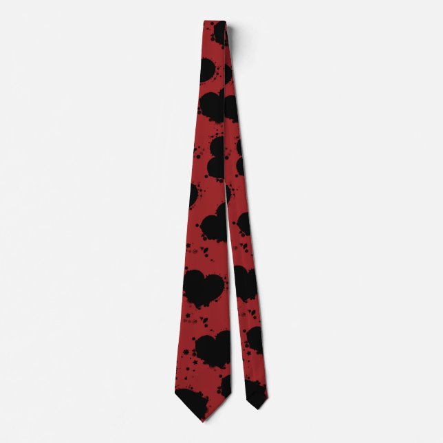Red Tie Black emo Hearts Slips (Framsida)