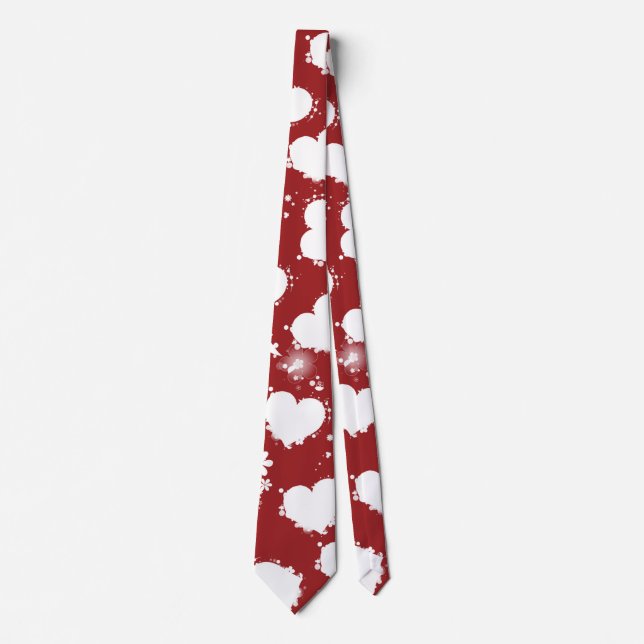 Red Tie White emo Hearts Slips (Framsida)