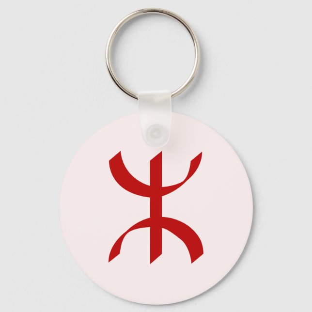 Red TIFINAGH - Berber Tifinagh - Amazigh Tifinagh Nyckelring (Framsida)