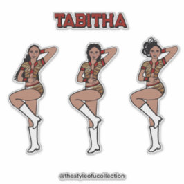 Red Tiger Dancer #1 Sticker Klistermärken