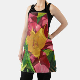 Red Tiger Lily-målning