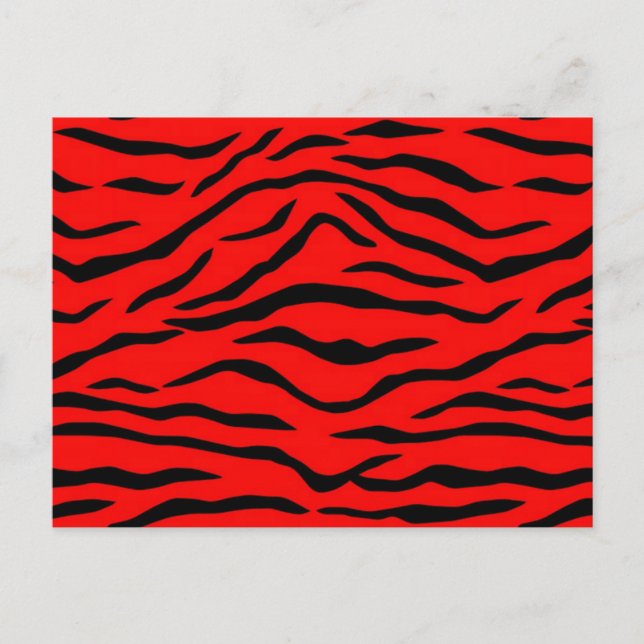 Red Tiger Mönster Vykort (Framsida)