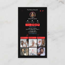 Red TikTok Social Media QR-kod Visitkort